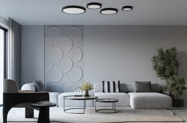 Sollux SL.1249 - Plafoniera ONYX LED, 48W/230V, diametro 60 cm, bianca