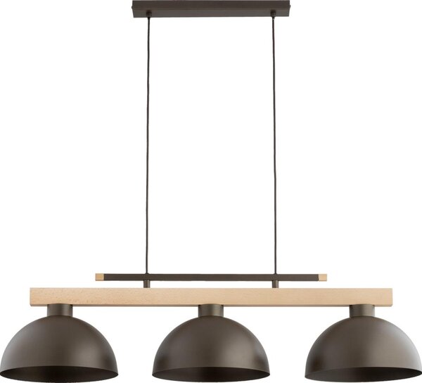 Lampadario a sospensione con cavo VERTA 3xE27/15W/230V marrone/beige