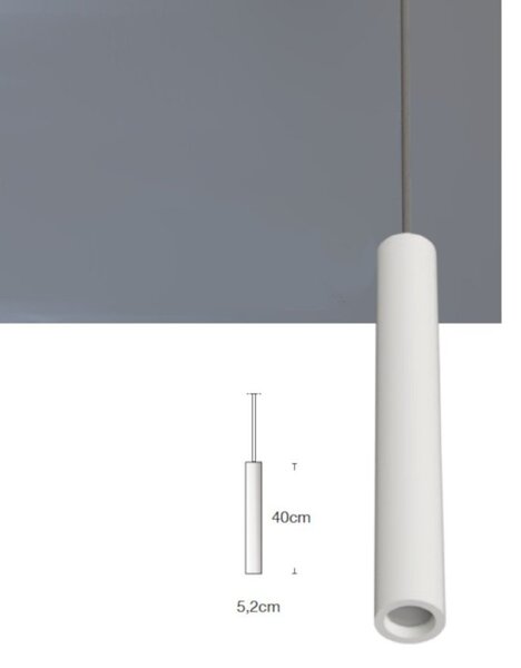 Sospensione gesso lampadari bartalini nmuloc gu10 led verniciabile - Lampadari Bartalini Gesso