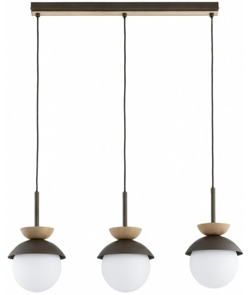 Lampadario sospeso REMKE 3xE14/10W/230V marrone