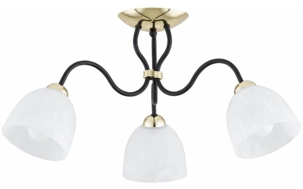 Lampadario a soffitto ARIEL 3xE27/15W/230V oro/nero
