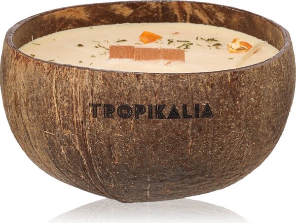 Tropicandle Sandalwood & Tangerine candela profumata con stoppino in legno 350 ml