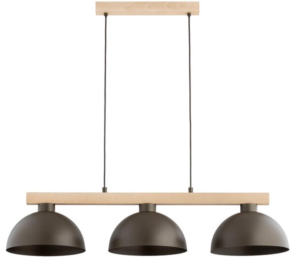 Lampadario a sospensione VERTA 3xE27/15W/230V marrone/beige