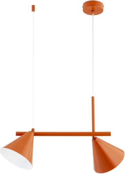 Lampadario a sospensione con cavo ZELTA 2xE27/15W/230V arancione