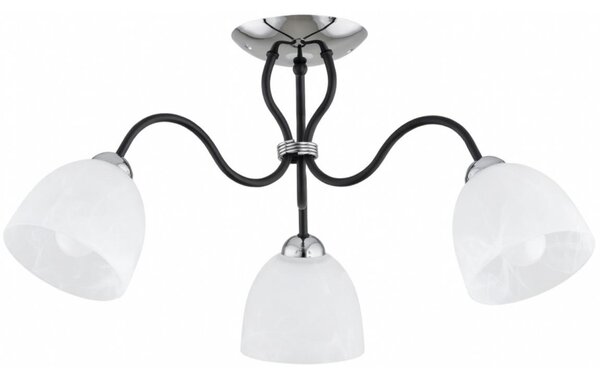 Lampadario a soffitto ARIEL 3xE27/15W/230V cromo lucido/nero