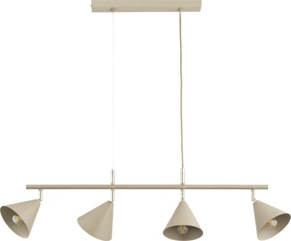 Lampadario a sospensione con cavo ZELTA 4xE27/15W/230V beige
