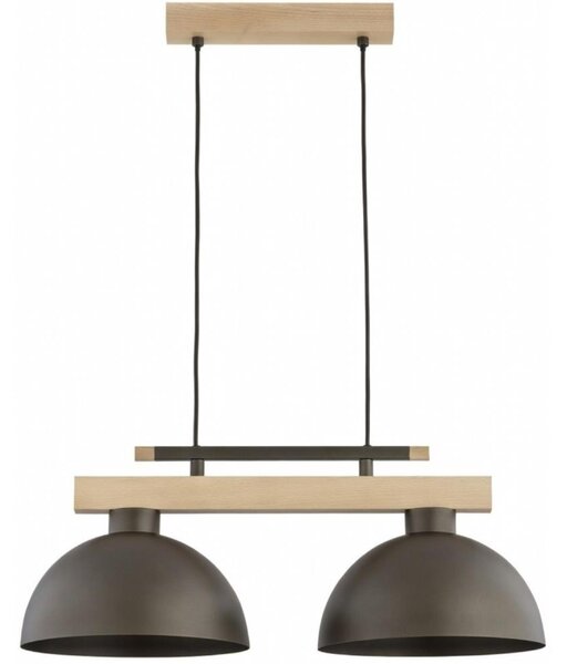 Lampadario a sospensione su cavo VERTA 2xE27/15W/230V marrone/beige
