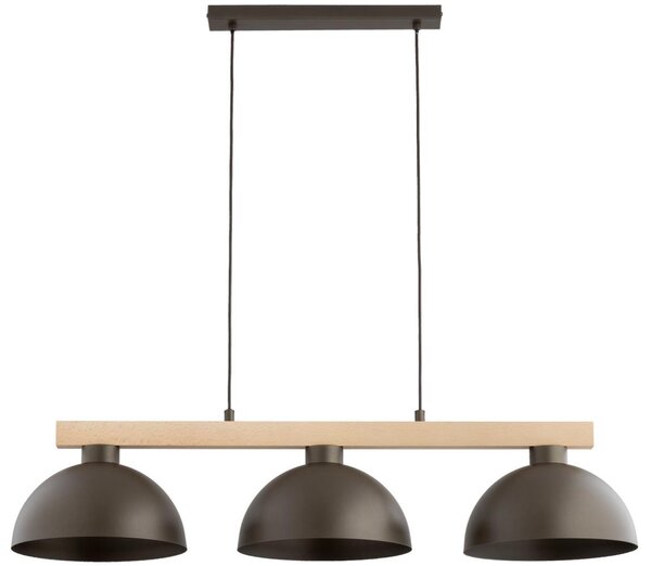 Lampadario sospeso a cavo VERTA 3xE27/15W/230V marrone/beige