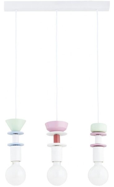 Lampada a sospensione con cavo LUMIO 3xE27/15W/230V, multicolore