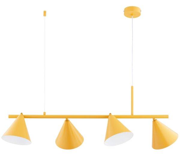 Lampadario a sospensione ZELTA 4xE27/15W/230V, giallo
