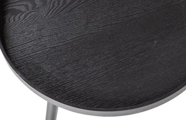 Tavolino nero , Ø 60 cm Mesa - WOOOD