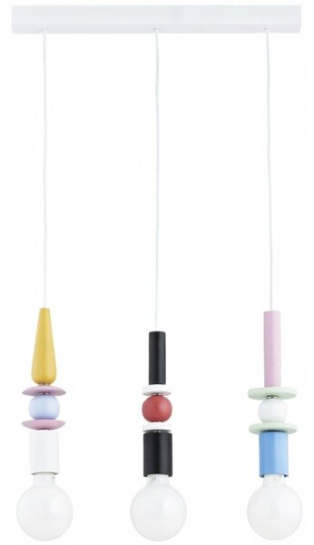 Lampadario a cavo LUMIO 3xE27/15W/230V multicolore