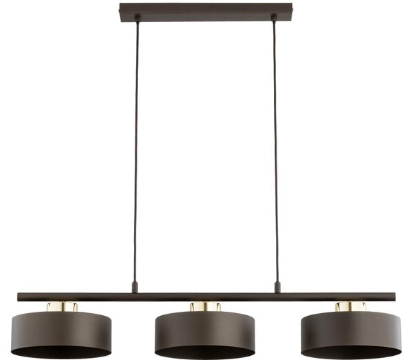 Lampadario a cavo SELIA 3xE27/15W/230V marrone