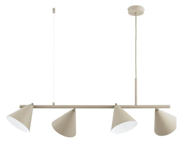 Lampadario a sospensione con cavo ZELTA 4xE27/15W/230V beige