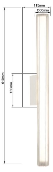 Illuminazione LED per specchio da bagno LINEA LED/12W/230V 3000/4000/6000K IP44 61 cm bianco