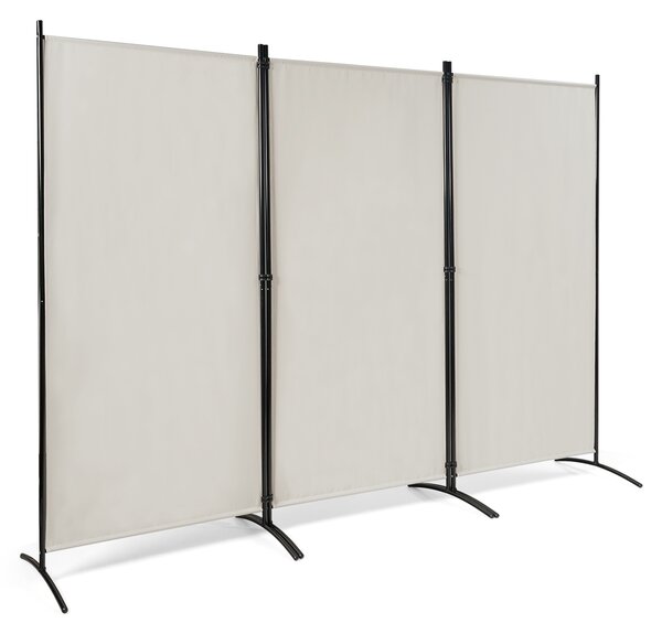 Costway Divisore con 3 pannelli per casa ufficio, Separatore pieghevole con cardini durevoli 260x183cm Beige