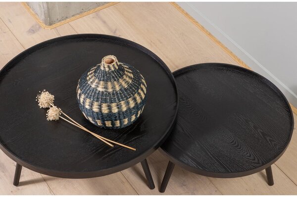 Tavolino nero , Ø 60 cm Mesa - WOOOD