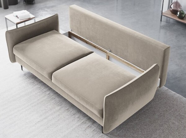 Divano letto beige con contenitore Vermont - Cosmopolitan Design
