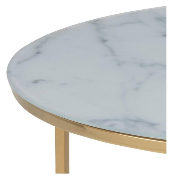 Tavolino rotondo bianco ø 80 cm Alisma - Actona