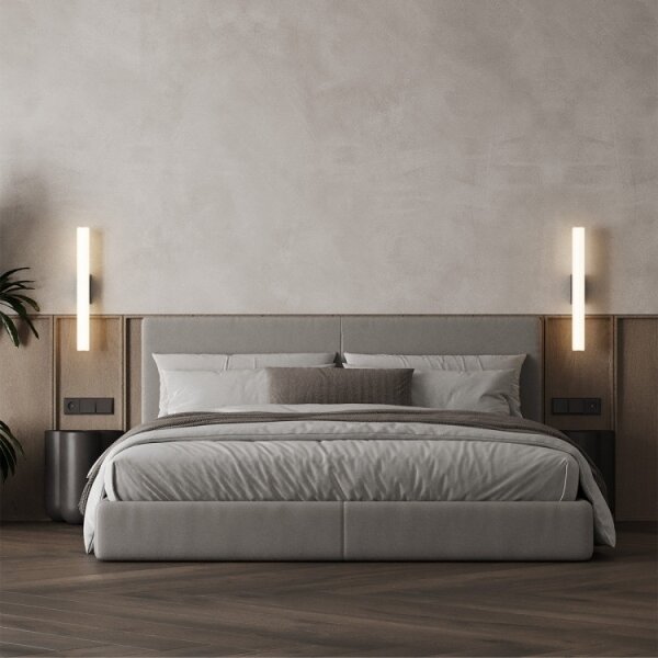 Illuminazione a LED per specchio da bagno LINEA, 8W, 230V, 3000/4000/6000K, IP44, 45 cm, nero
