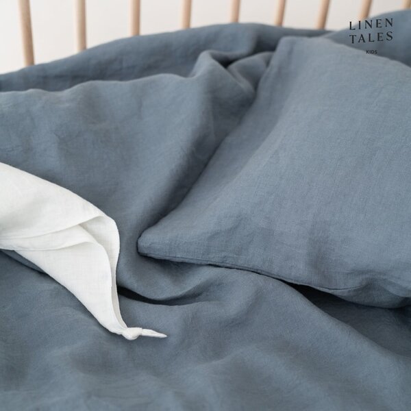 Biancheria da letto per bambini per letto singolo 140x200 cm Blue Fog - Linen Tales