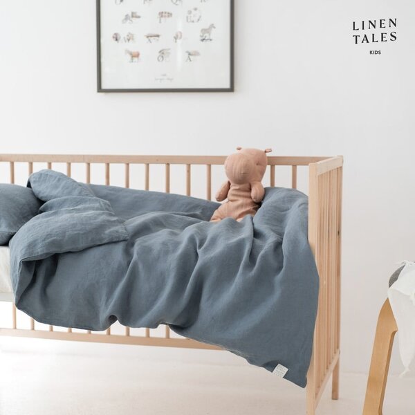 Biancheria da letto per bambini per letto singolo 140x200 cm Blue Fog - Linen Tales