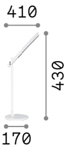Lampada Da Scrivania-Ufficio Moderna Pivot Alluminio Nero Led 7,5W Cct