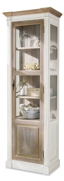 HOMCOM Mobile Dispensa a 5 Livelli con Cassetto Centrale, in MDF e  Truciolato, 76x40x182.5 cm, Bianco Crema