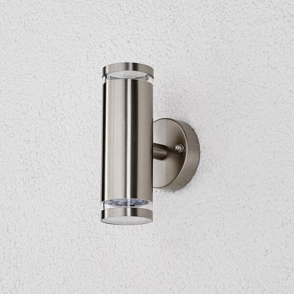 Applique da esterni a LED Tiberius Lindby, Alluminio / Grigio / Zincato, Acciaio Inox, Moderno, Applique LED da esterni