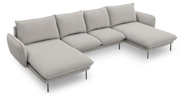 Divano a U grigio chiaro Vienna - Cosmopolitan Design