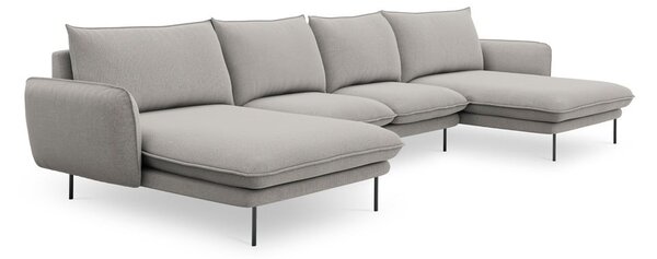 Divano a U grigio chiaro Vienna - Cosmopolitan Design