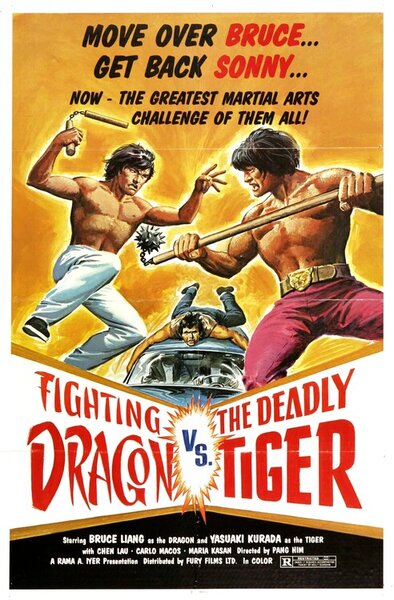 Illustrazione Fighting Dragon Vs Deadly Tiger