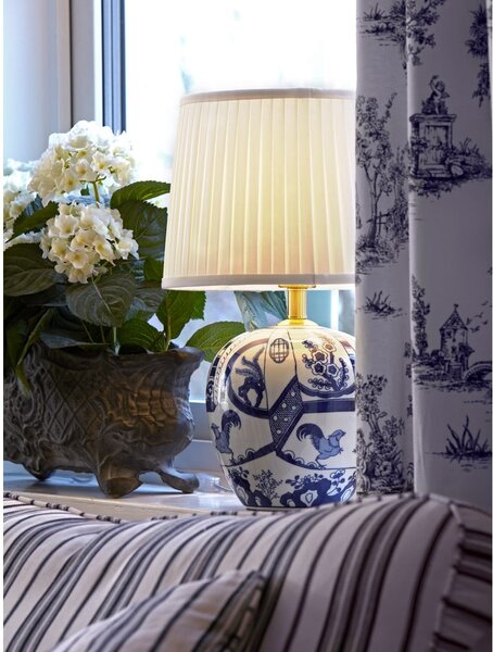 Lampada da tavolo blu e bianca Goteborg, altezza 48 cm Göteborg - Markslöjd