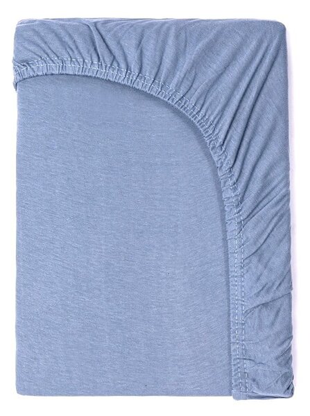 Lenzuolo elastico in cotone blu baby , 60 x 120 cm - Good Morning