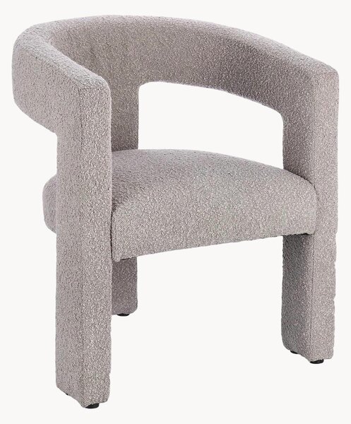 Sedia con braccioli in bouclé Arabella