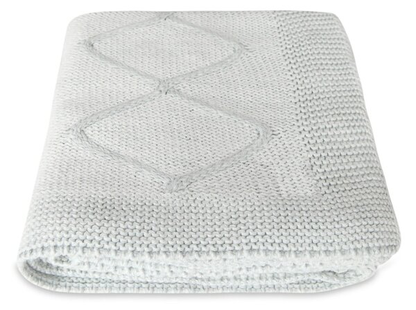 Coperta azzurra in cotone Baby Baby, 90 x 90 cm - Homemania Decor