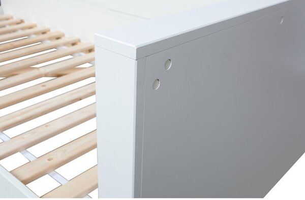 Letto singolo bianco con contenitore 90x200 cm Connect - WOOOD