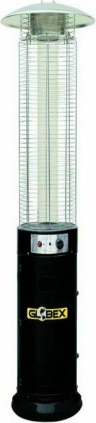 Globex Stufa a Gas per Bombola GPL da Esterno Infrarossi Fungo Riscaldante Potenza 11 kW con Ruote colore Nero - 48259 VOLCANO