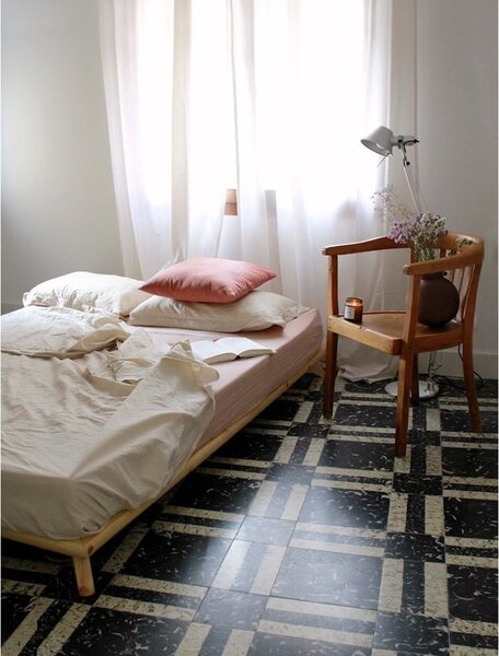 Letto singolo in legno di pino con griglia 90x200 cm Senza - Karup Design