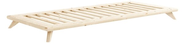 Letto singolo in legno di pino con griglia 90x200 cm Senza - Karup Design