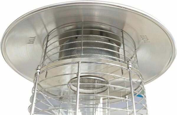 Globex Stufa a Gas per Bombola GPL da Esterno Infrarossi Fungo Riscaldante Potenza 11 kW con Ruote colore Nero - 48259 VOLCANO