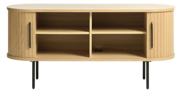 Tavolo TV in rovere di colore naturale 120x56 cm Nola - Unique Furniture