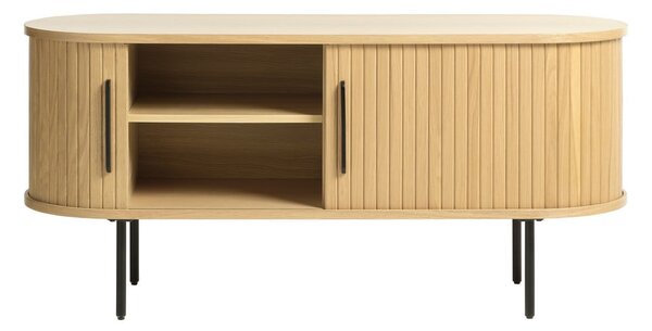 Tavolo TV in rovere di colore naturale 120x56 cm Nola - Unique Furniture