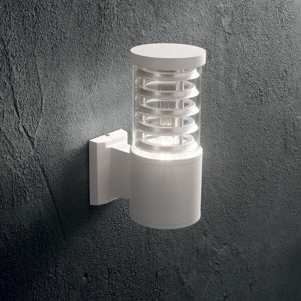 Applique Moderna Tronco Alluminio Bianco 1 Luce E27