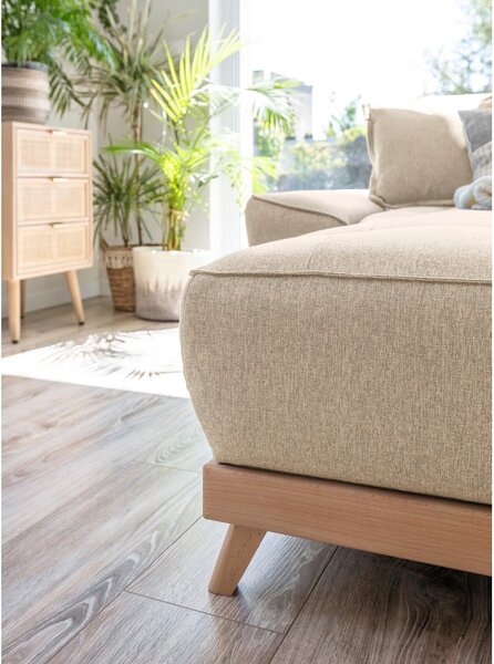 Divano letto angolare beige (variabile) Dazzling Daisy - Miuform