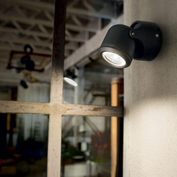 Applique Moderna Xeno Alluminio Nero 1 Luce Gu10