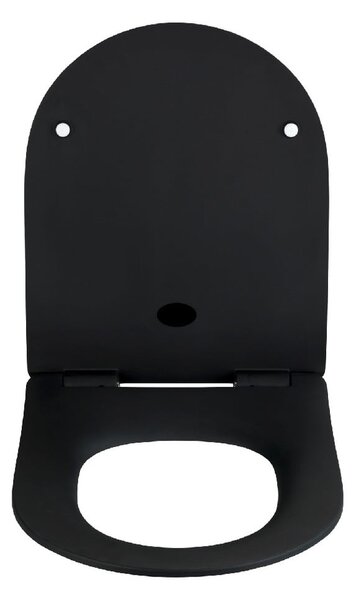 Sedile del water nero Nero, 45,2 x 36,2 cm Sedilo - Wenko