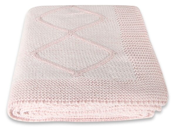 Coperta rosa con cotone Baby Baby, 90 x 90 cm - Homemania Decor
