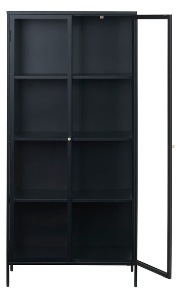 Vetrina in metallo nero 90x190 cm Carmel - Unique Furniture