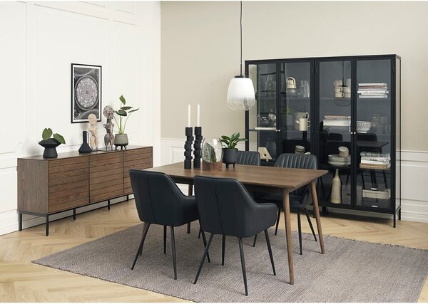 Vetrina in metallo nero 90x190 cm Carmel - Unique Furniture